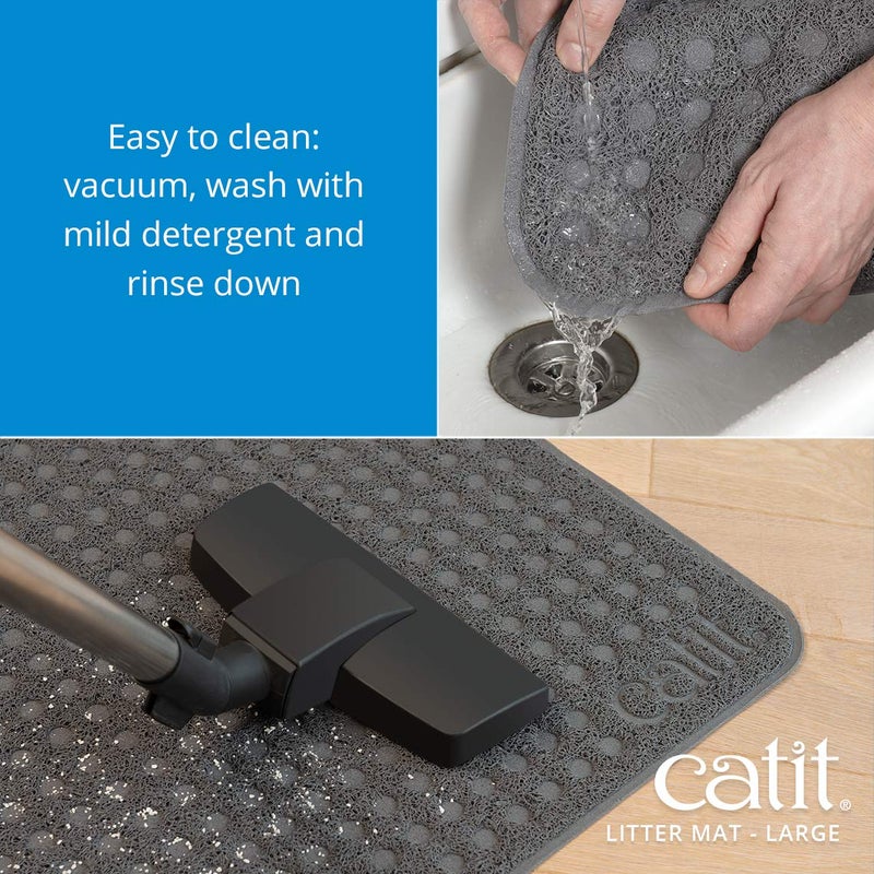 Catit Large Cat Litter Mat â€“ Gentle on Paws, Traps Loose Litter, Non-Slip, Easy Maintenance Design - Image 4